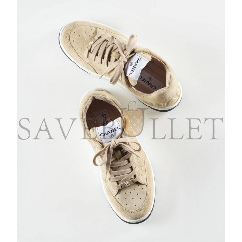 Ch*el sneakers suede calfskinbeige g39225 x56651 0p433