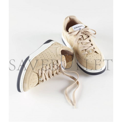 Ch*el sneakers suede calfskinbeige g39225 x56651 0p433