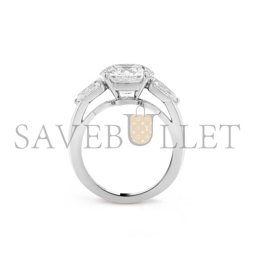 VAN CLEEF ARPELS MOTIFS PETALES SOLITAIRE, 3.19 CT DFL - PLATINUM  VCARP4SF00