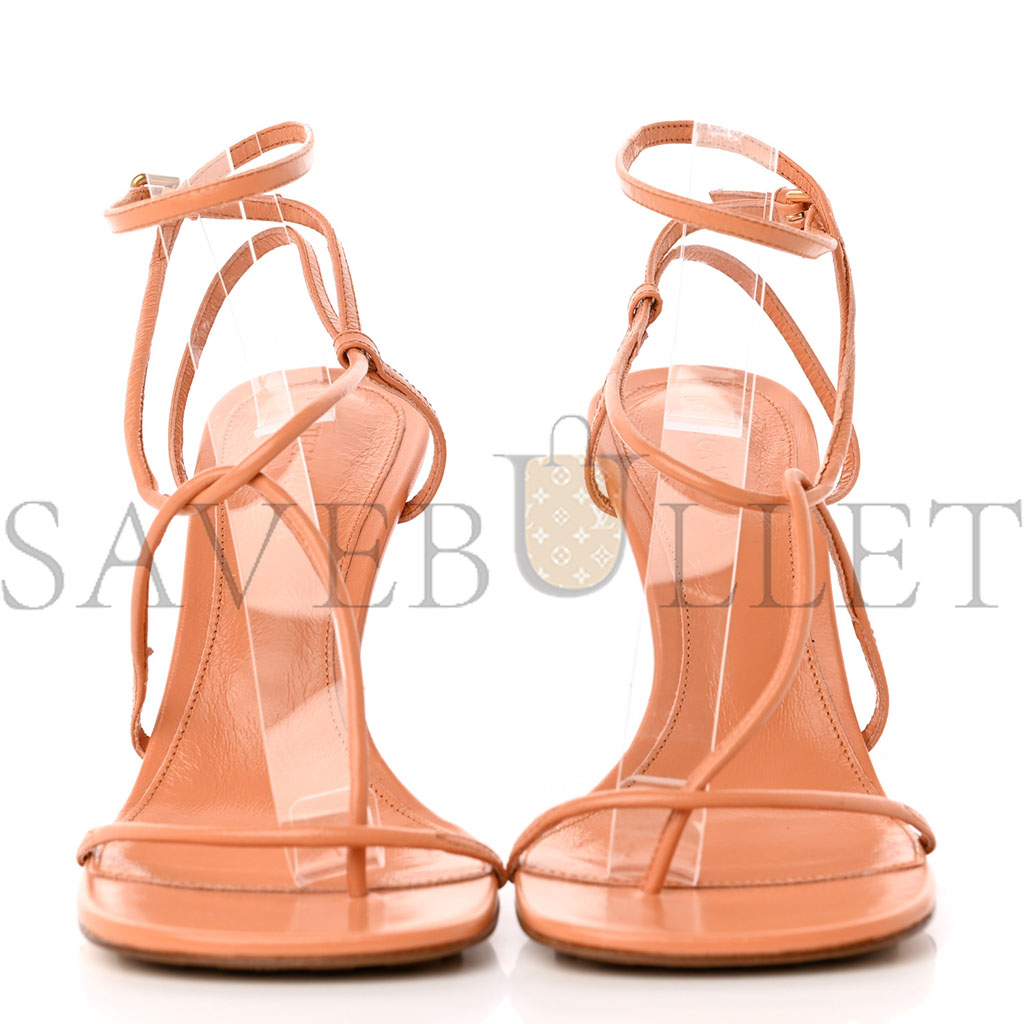 Bo*te*ga ve*ne*ta crush calfskin the line 90mm sandals 38 clay