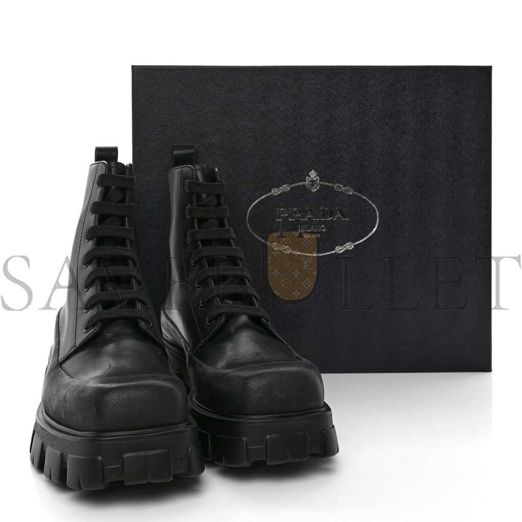 Pra*a vitello mens lug sole 45mm combat boots 9 black