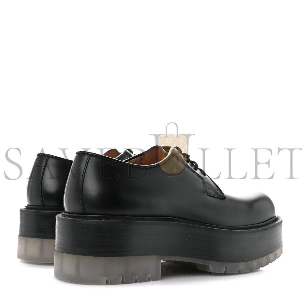 Bo*te*ga ve*ne*ta calfskin platform derby shoes 38 black