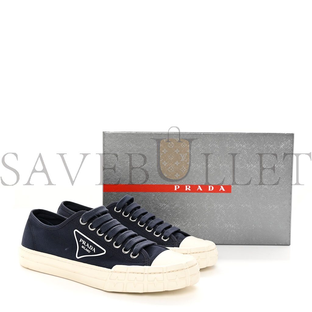 Pra*a canvas triangle logo wheel 35mm sneakers 42 navy