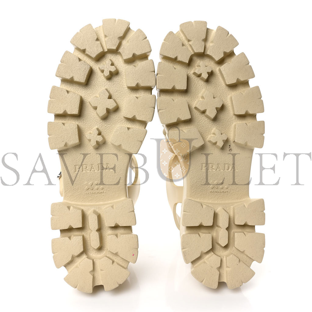 Pra*a foam rubber metal triangle logo monolith 55mm cage sandals 39 quarzo