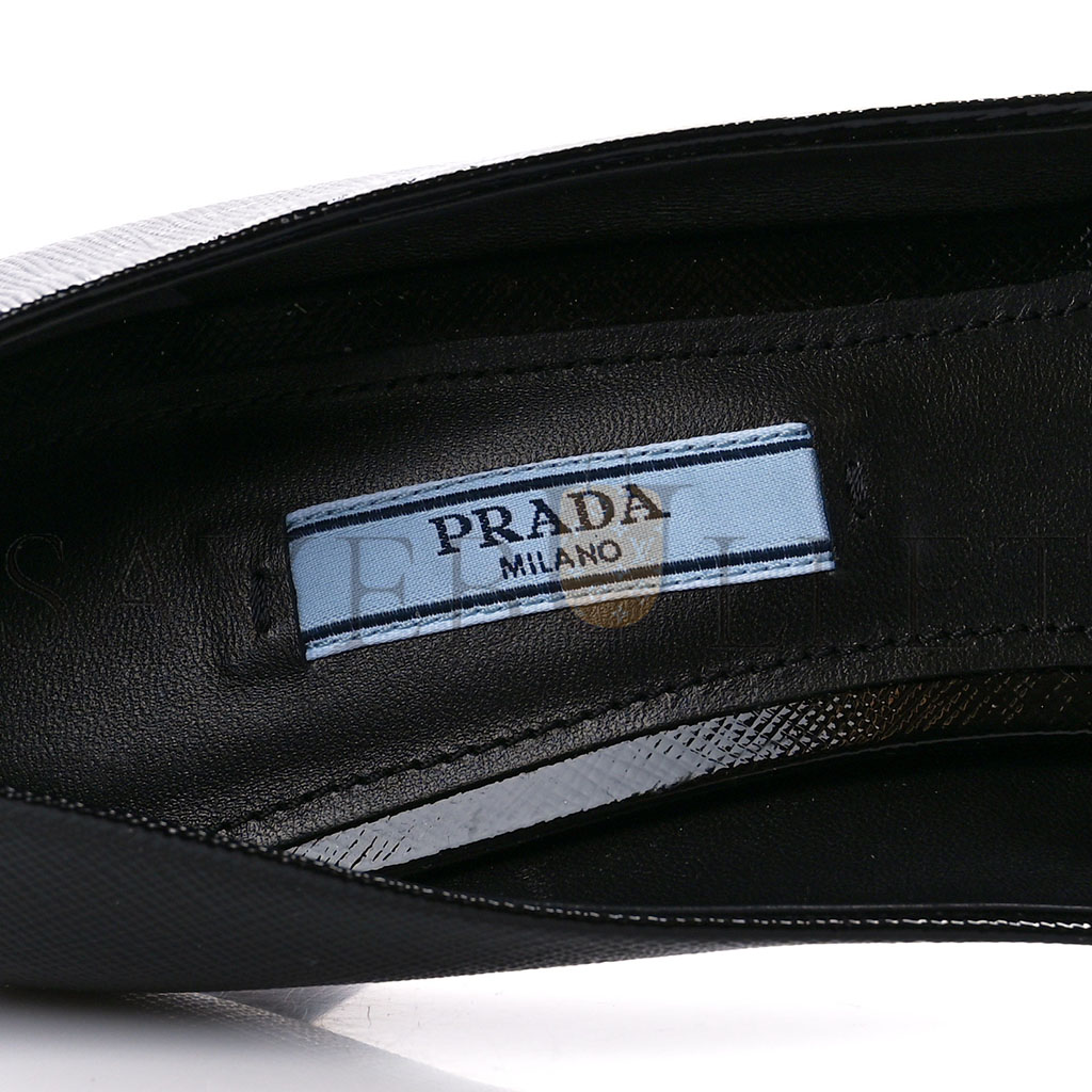 Pra*a saffiano vernice pumps 39.5 black