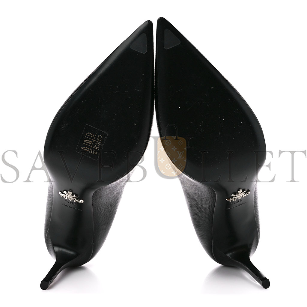 Pra*a saffiano vernice pumps 39.5 black