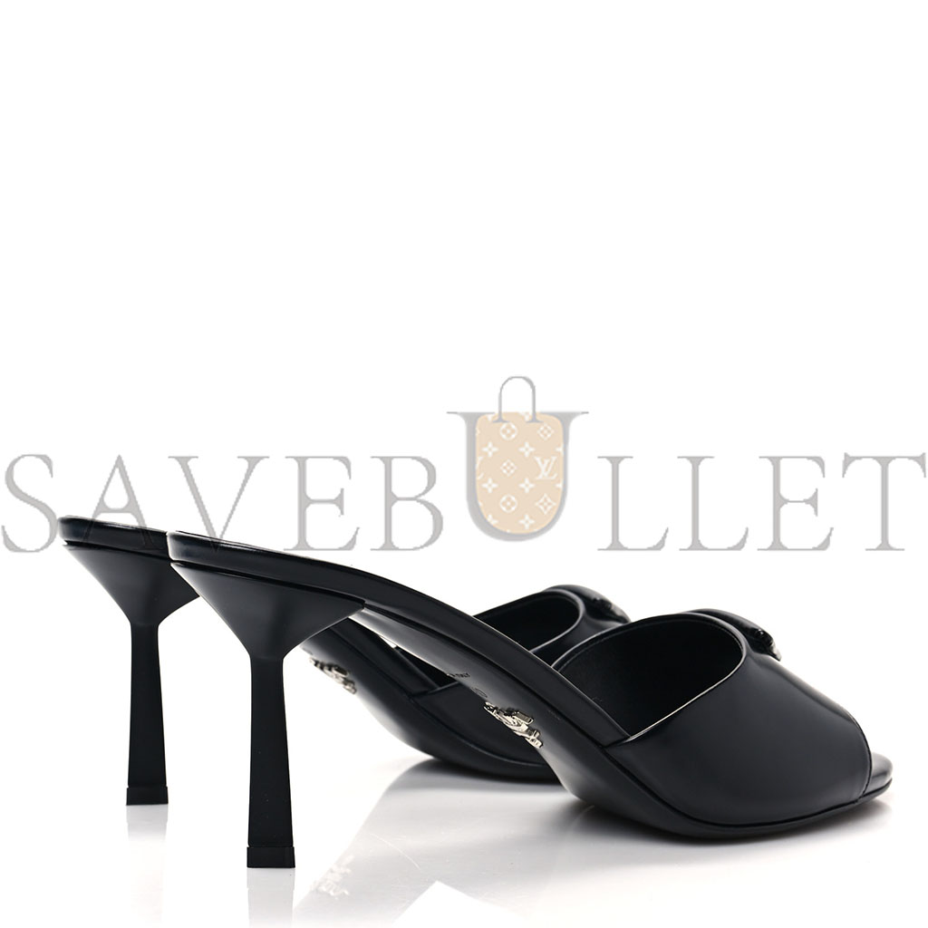 Pra*a spazzolato logo 75mm slide sandals 40 black