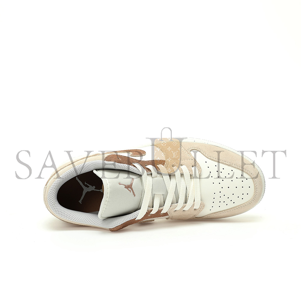 AIR JORDAN 1 LOW LIGHT BONE ARCHAEO BROWN HF1567-200