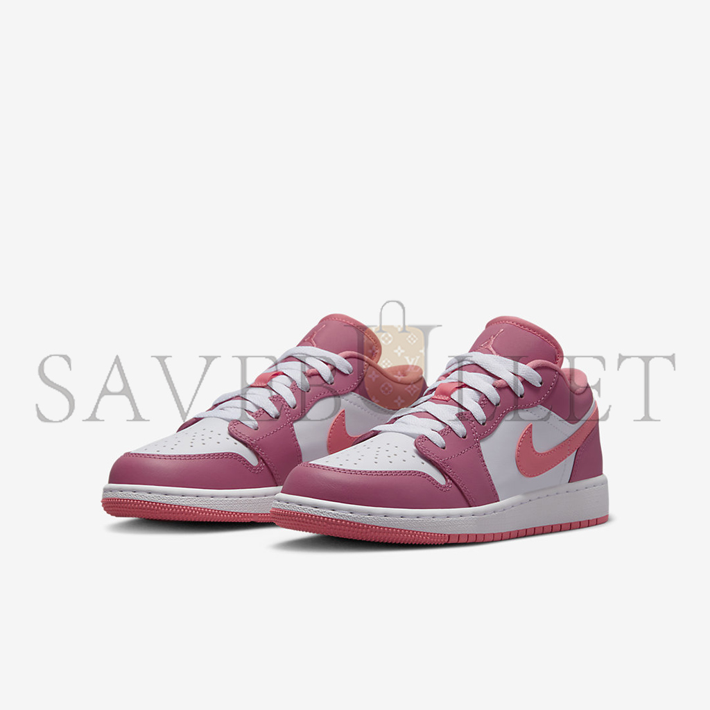 AIR JORDAN 1 LOW GS DESERT BERRY WHITE PINK 553560-616