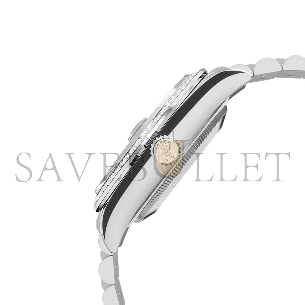 R*l*x day-date 36 oyster, 36 mm, white gold and diamonds watch 128349rbr-0010