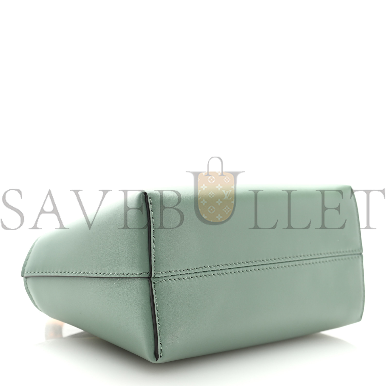 F**di vitello king plexiglass logo embossed mini by the way top handle boston bag menta (18*11*9cm)