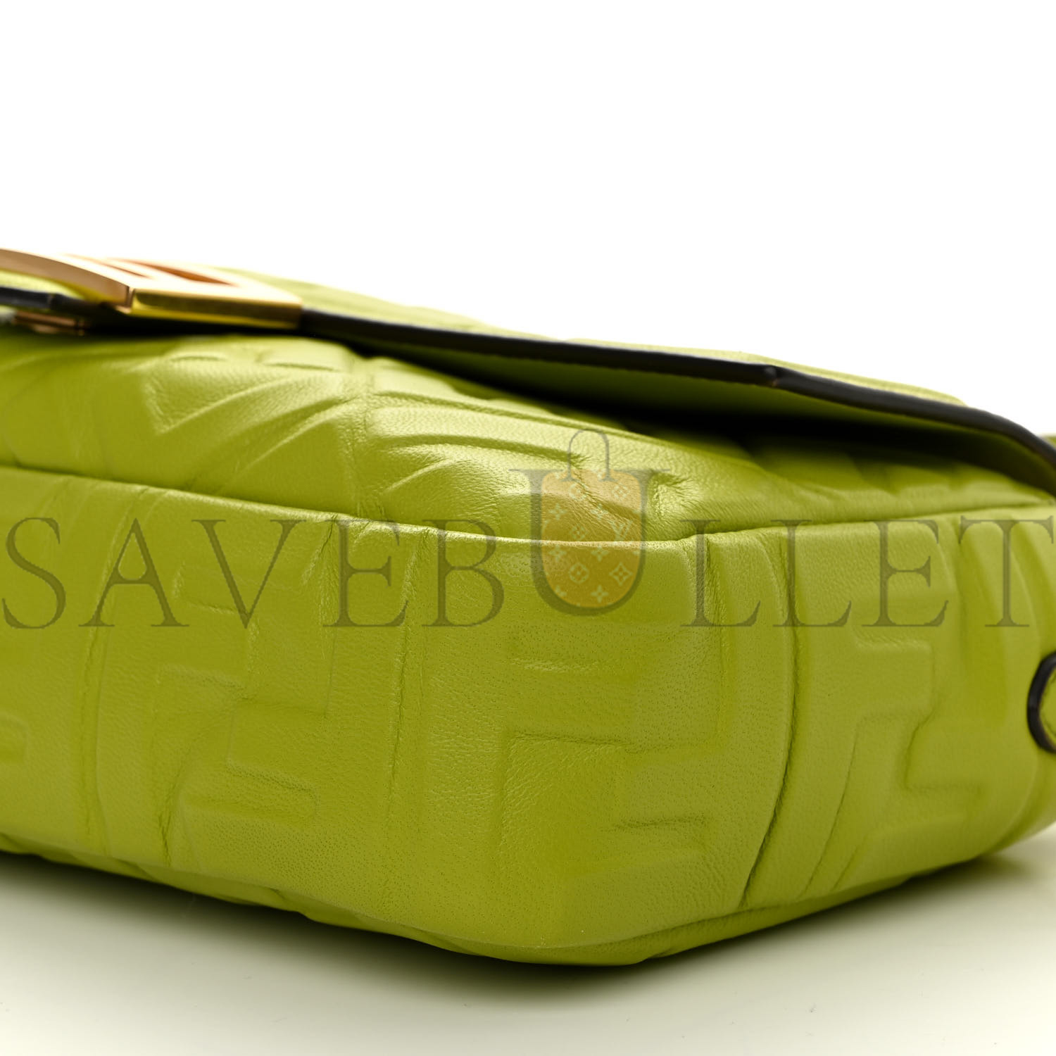 F**di nappa ff 1974 embossed baguette wasabi (26*15*5cm)