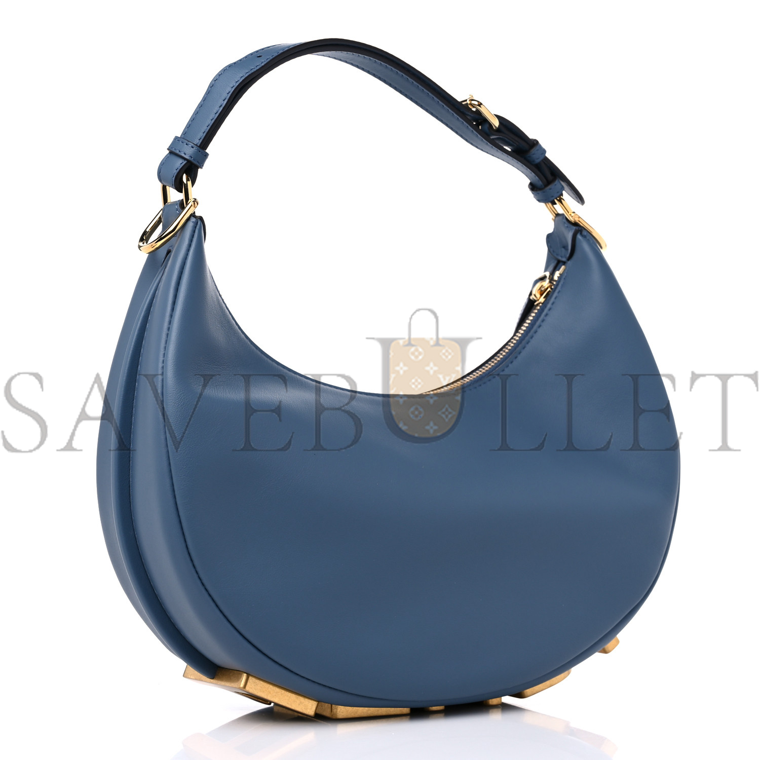 F**di vitello grace matte small F**digraphy hobo bag mirto (30*16*9cm)