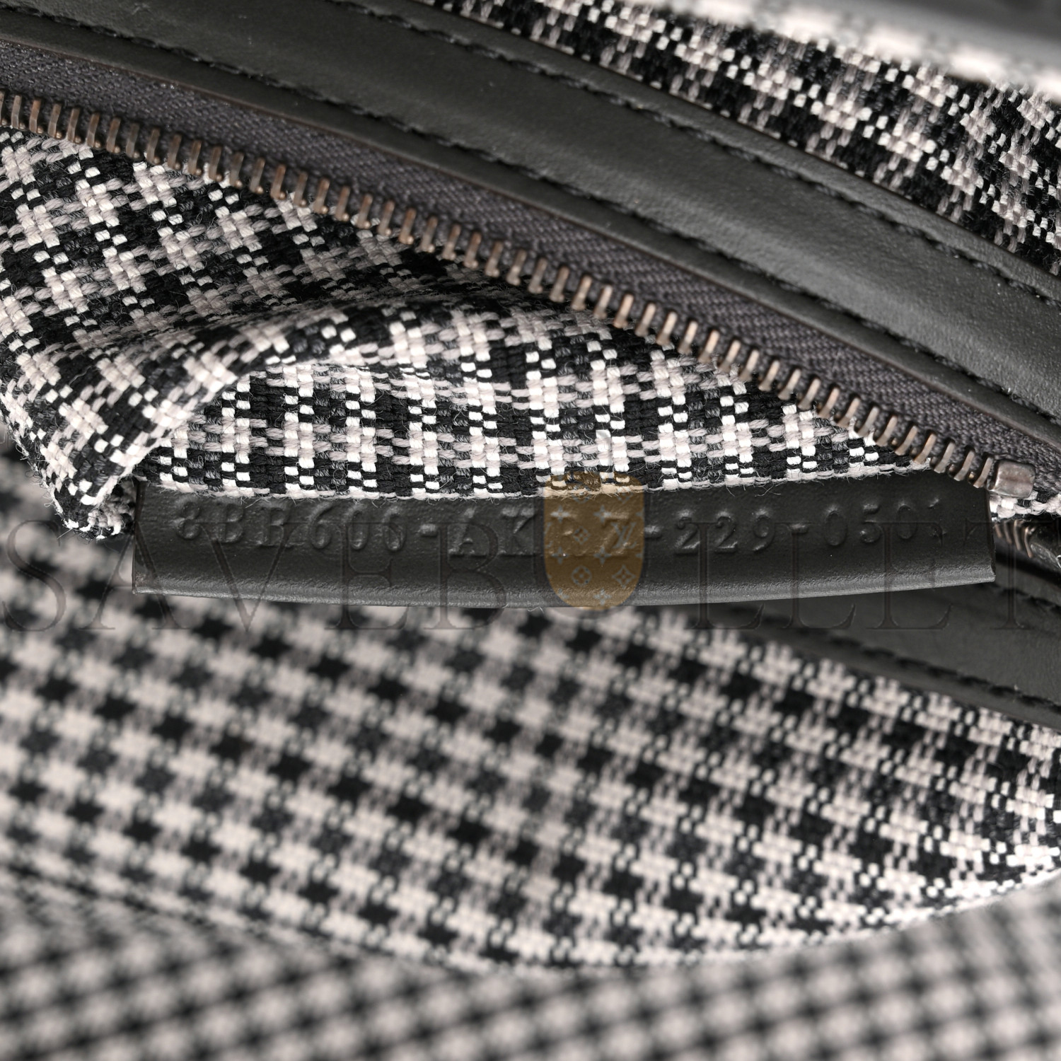 F**di wool vitello king houndstooth ff embroidered baguette grigio anthracite (27*17*6cm)