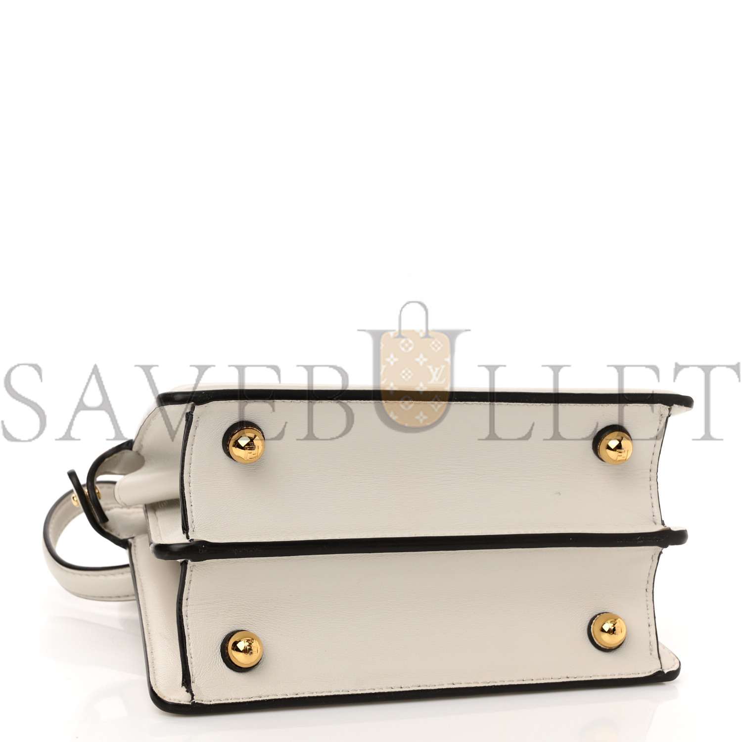 F**di shiny nappa petite peekaboo i see u satchel white (20*15*11cm)