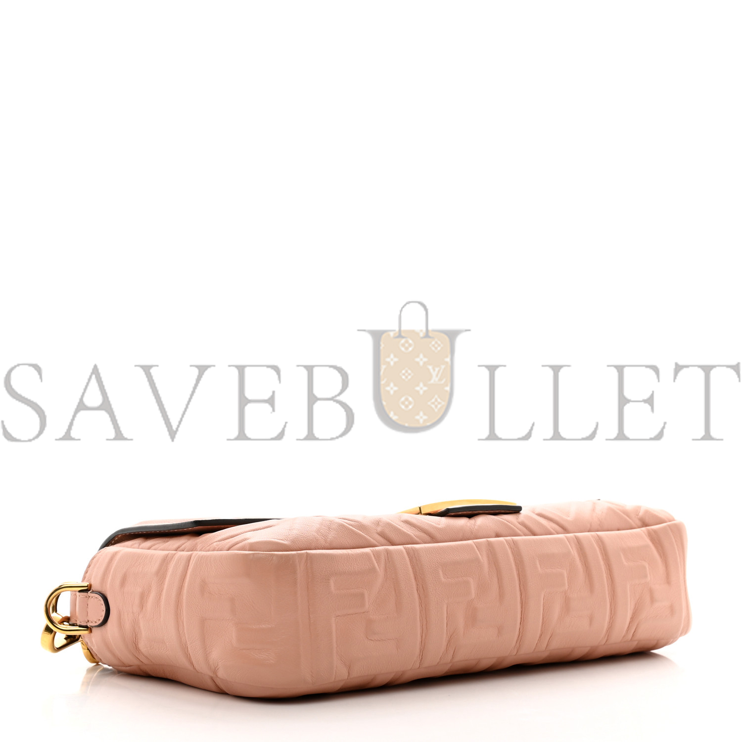 F**di nappa ff 1974 embossed baguette rosa bourbon (27*15*6cm)