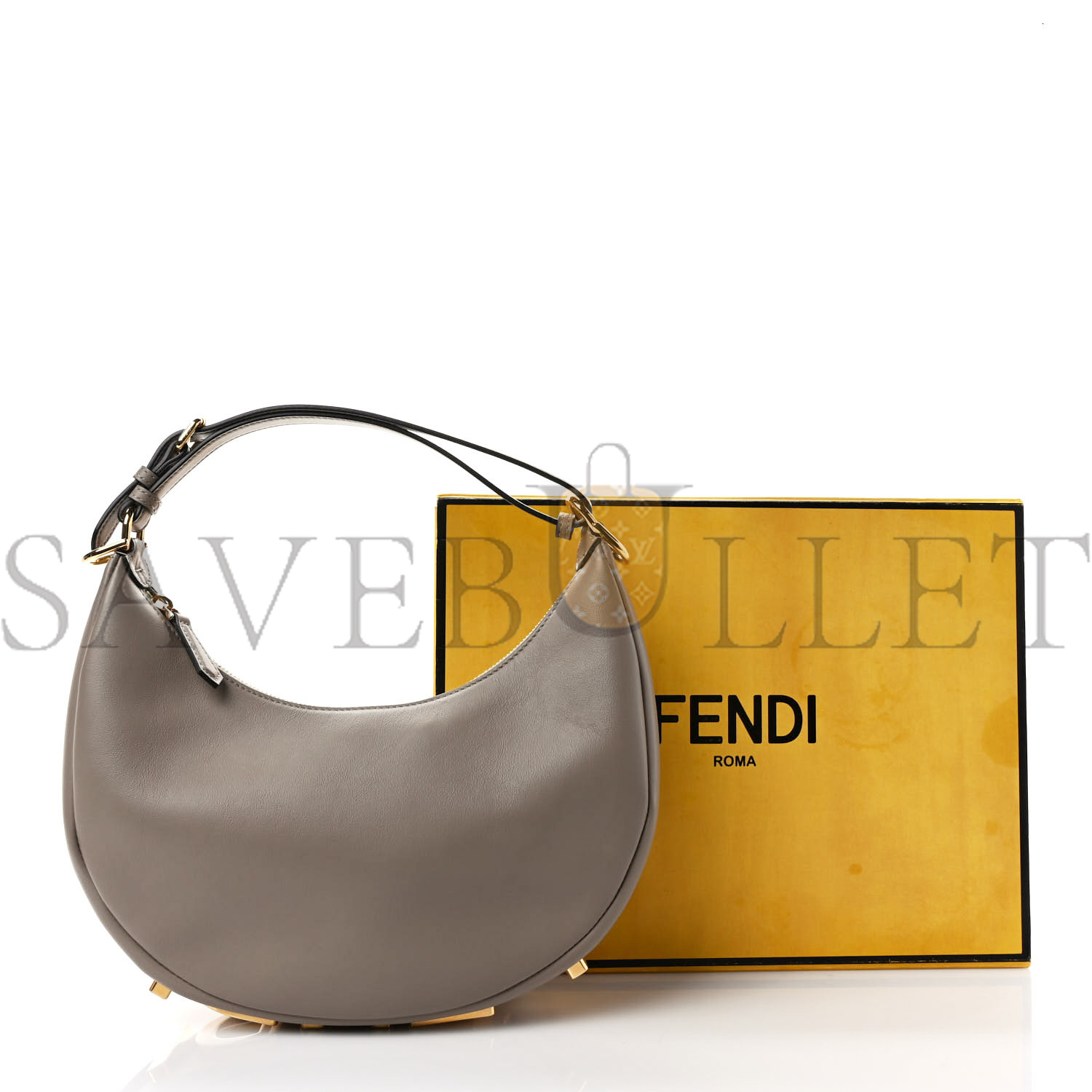 F**di vitello grace matte small F**digraphy hobo bag tortora (27*23*9cm)