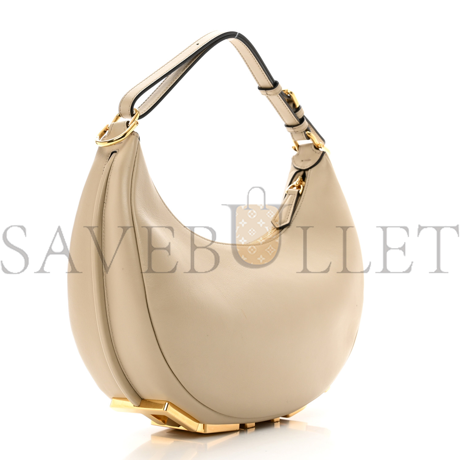 F**di vitello grace matte small F**digraphy hobo bag nuvola (28*23*10cm)