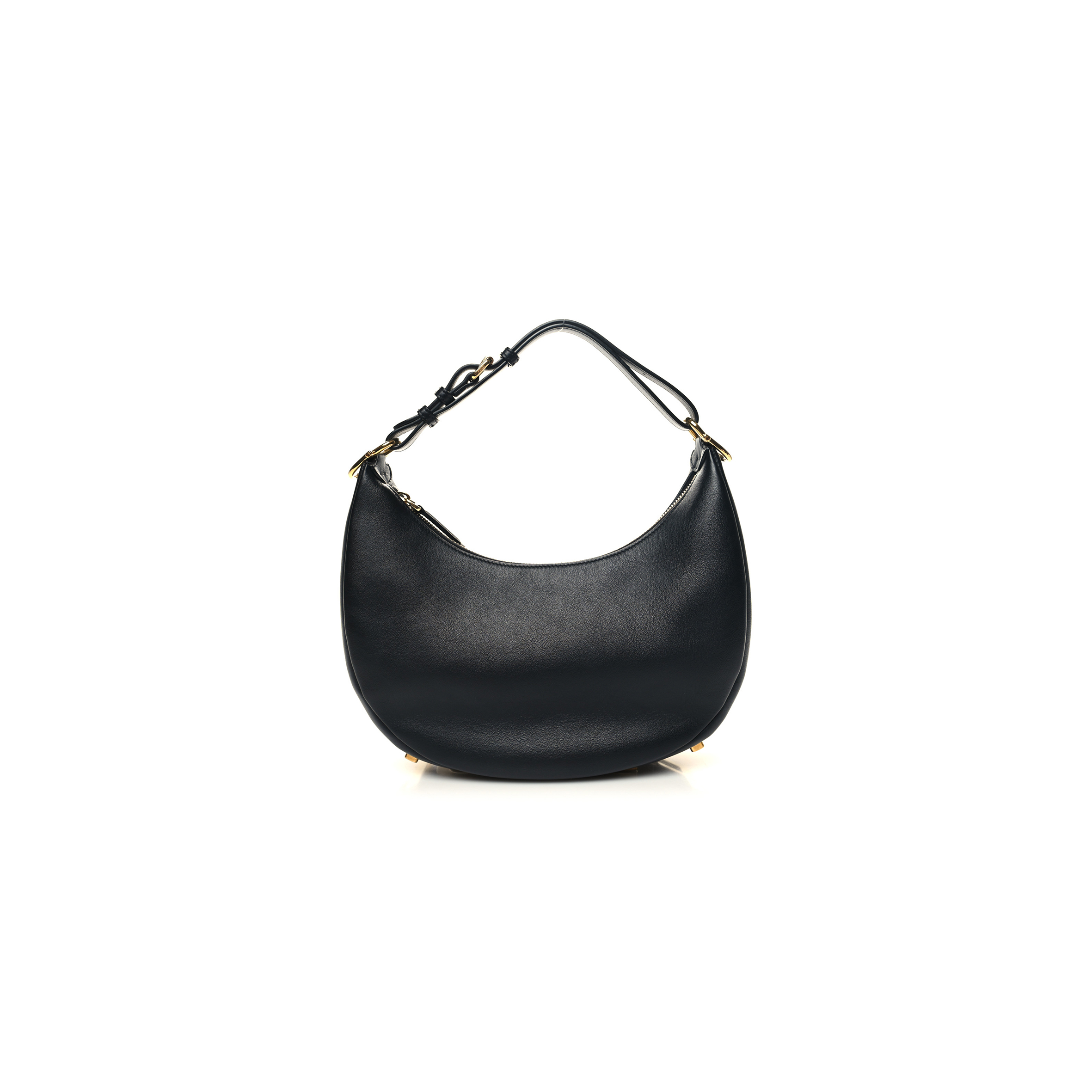 F**di vitello grace matte small F**digraphy hobo bag black (28*23*10cm)