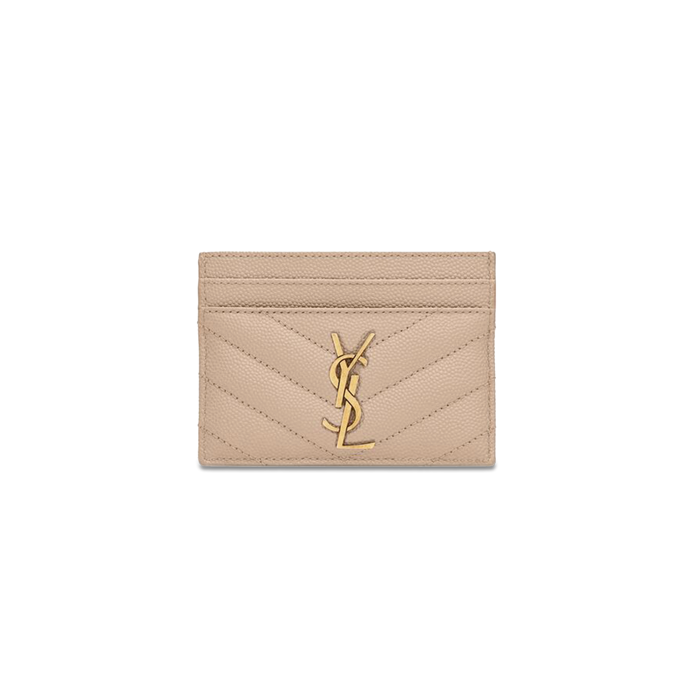 Y*L cassandre matelassÉ card case in grain de poudre leather 423291bow012721 (10.5*7.5*0.5cm)
