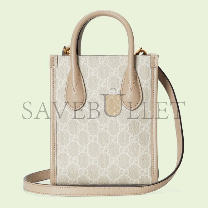 G*u*i mini tote bag with interlocking&g  671623 (20*16*7cm）