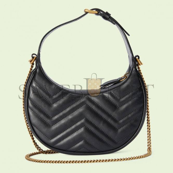 G*u*i gg marmont half-moon-shaped mini bag 699514 (21*11*5cm)