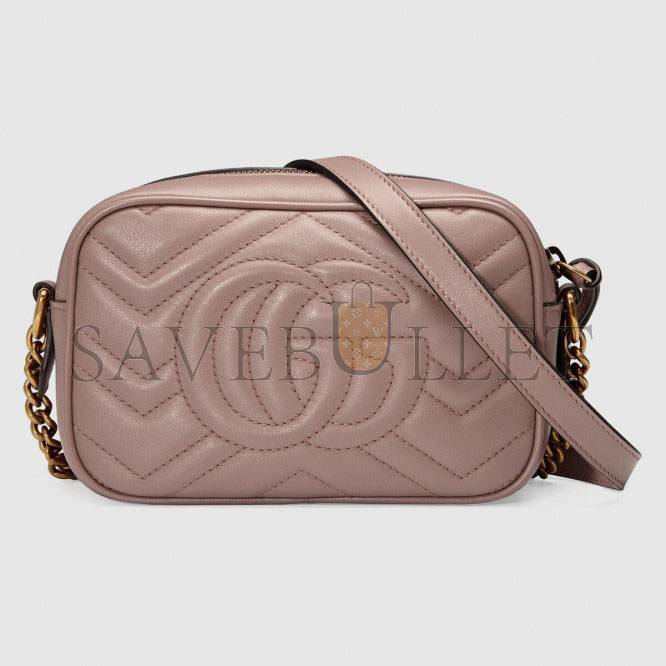 G*u*i gg marmont matelassÉ mini bag ‎448065 （18*12*6cm）