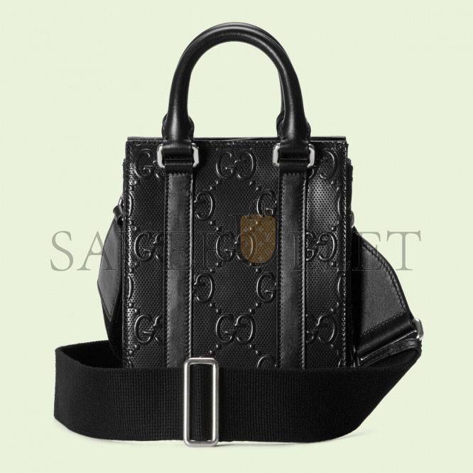 G*u*i gg embossed mini tote bag 696010  (20*16*7cm)