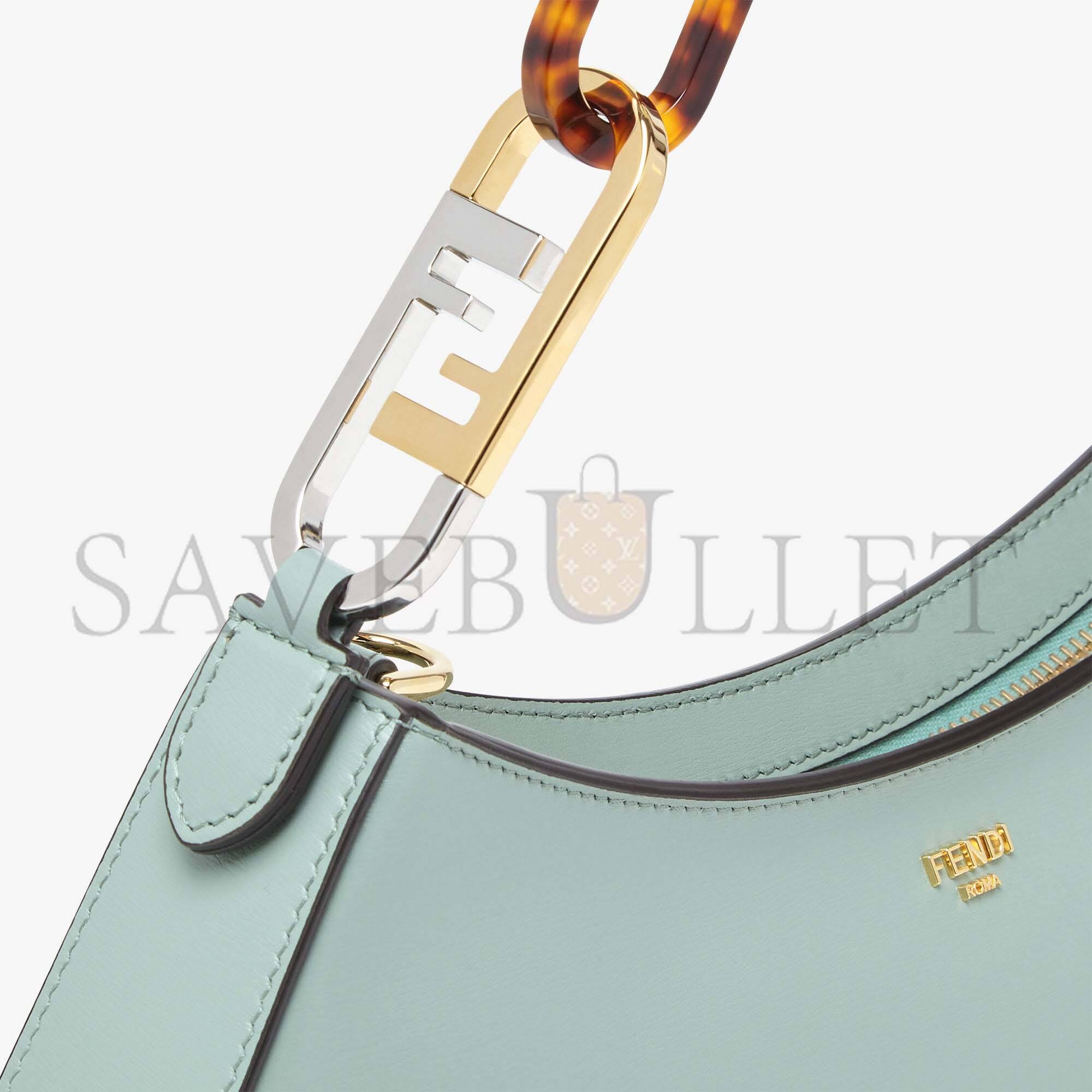 F**di o’lock swing - mint green leather pouch 8bs068ahm0f1dmz (32*11*5cm)