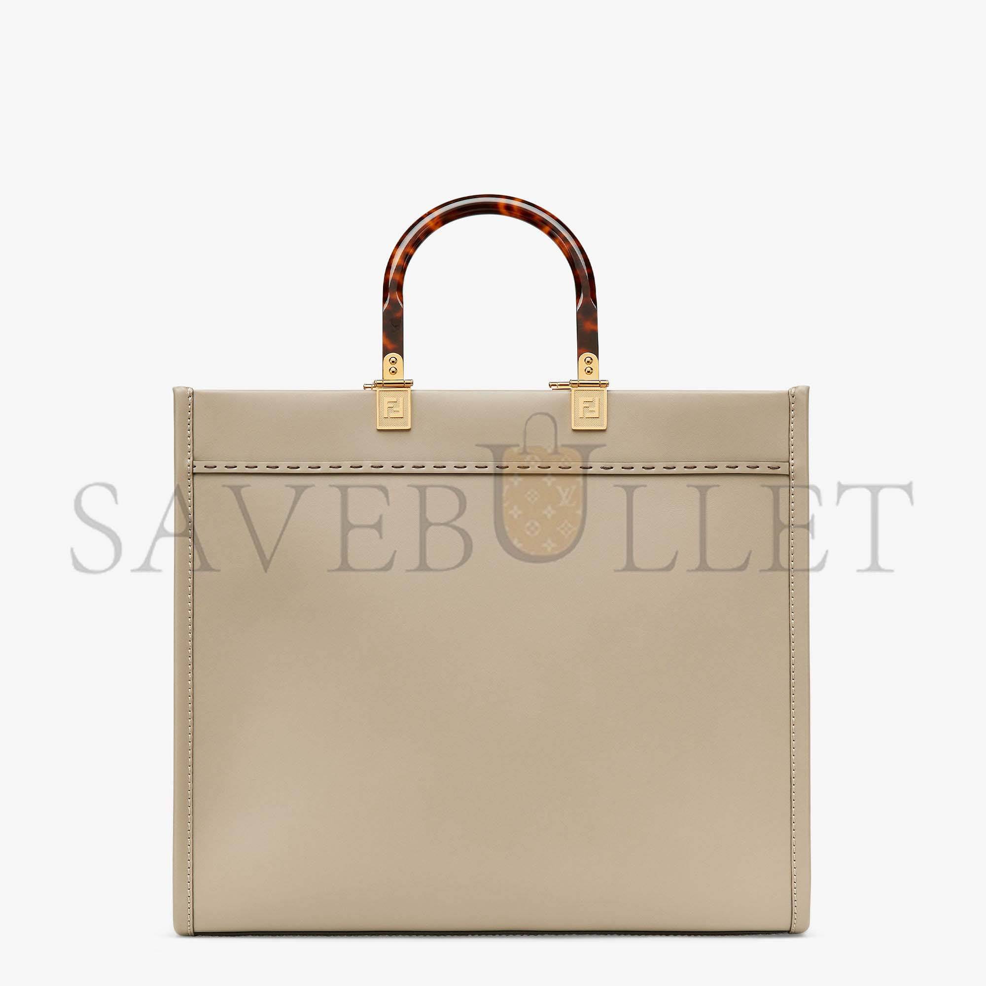 F**di sunshine medium - dove gray leather shopper 8bh386abvlf0e65 (35*31*17cm)