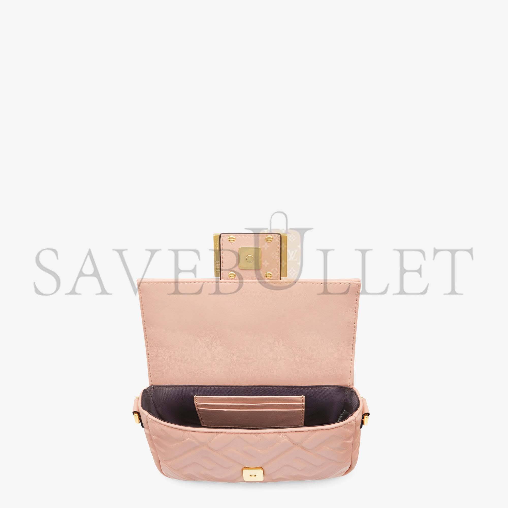 F**di baguette mini - pink nappa leather bag 8bs017a72vf19pq (19*11.5*4cm)