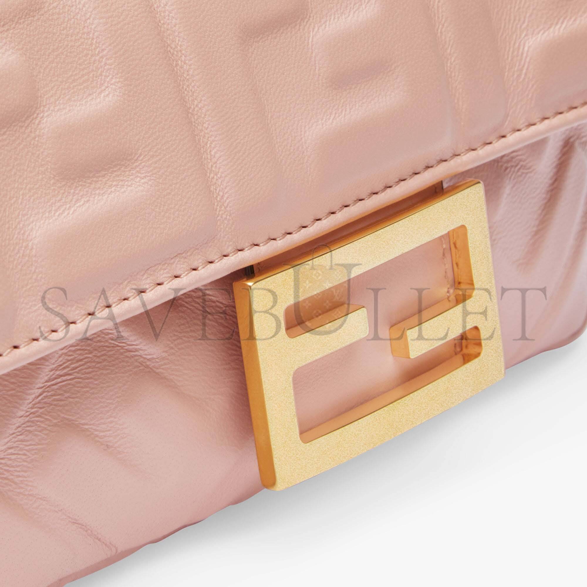 F**di baguette mini - pink nappa leather bag 8bs017a72vf19pq (19*11.5*4cm)