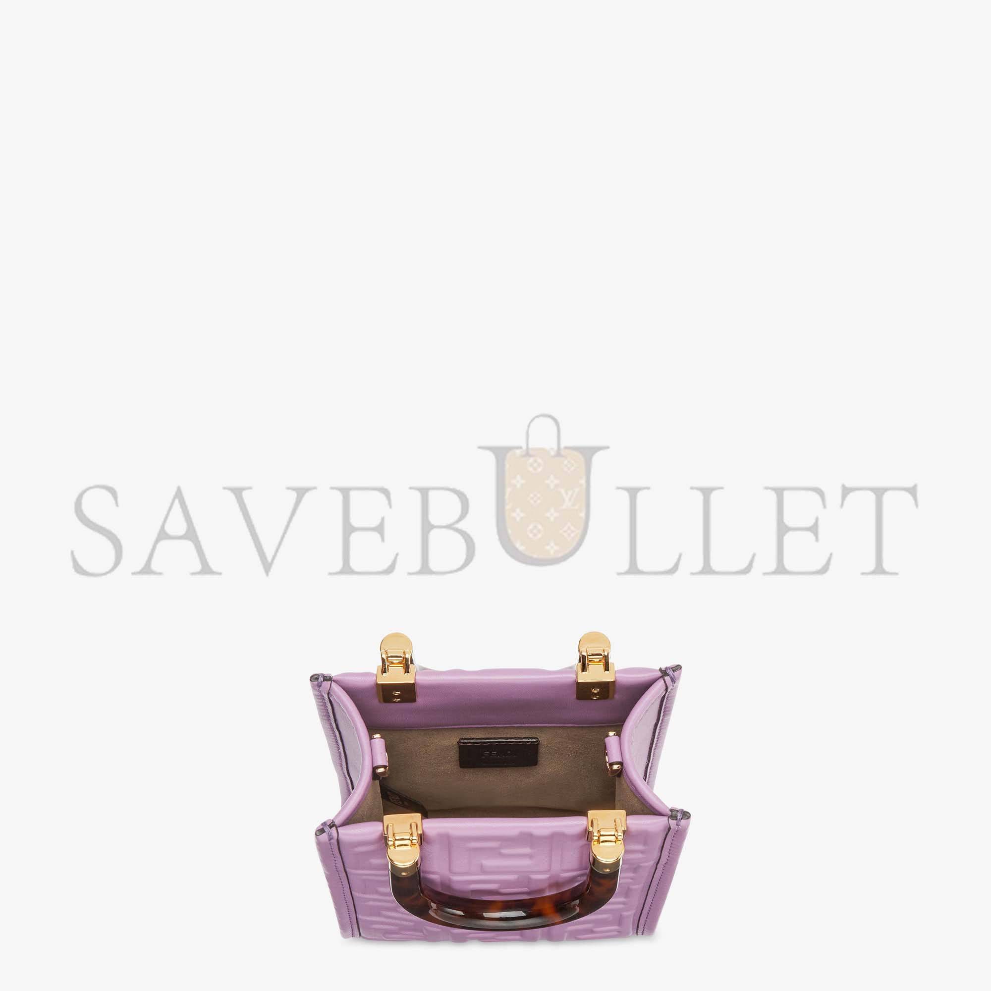 F**di mini sunshine shopper - purple leather mini-bag 8bs051amcif1jco (18*13*6.5cm)