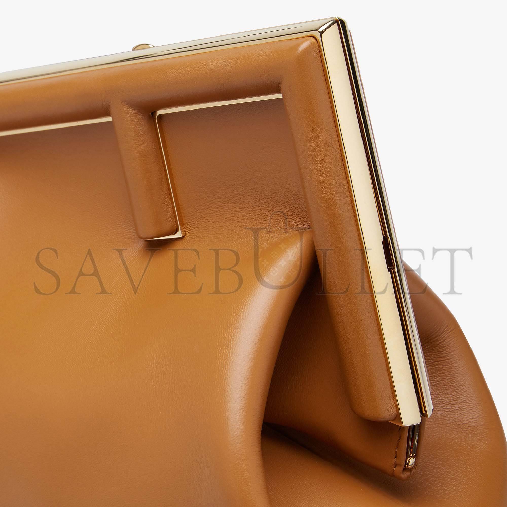 F**di first medium - brown leather bag 8bp127abvef0nyj (32.5*23.5*15cm)