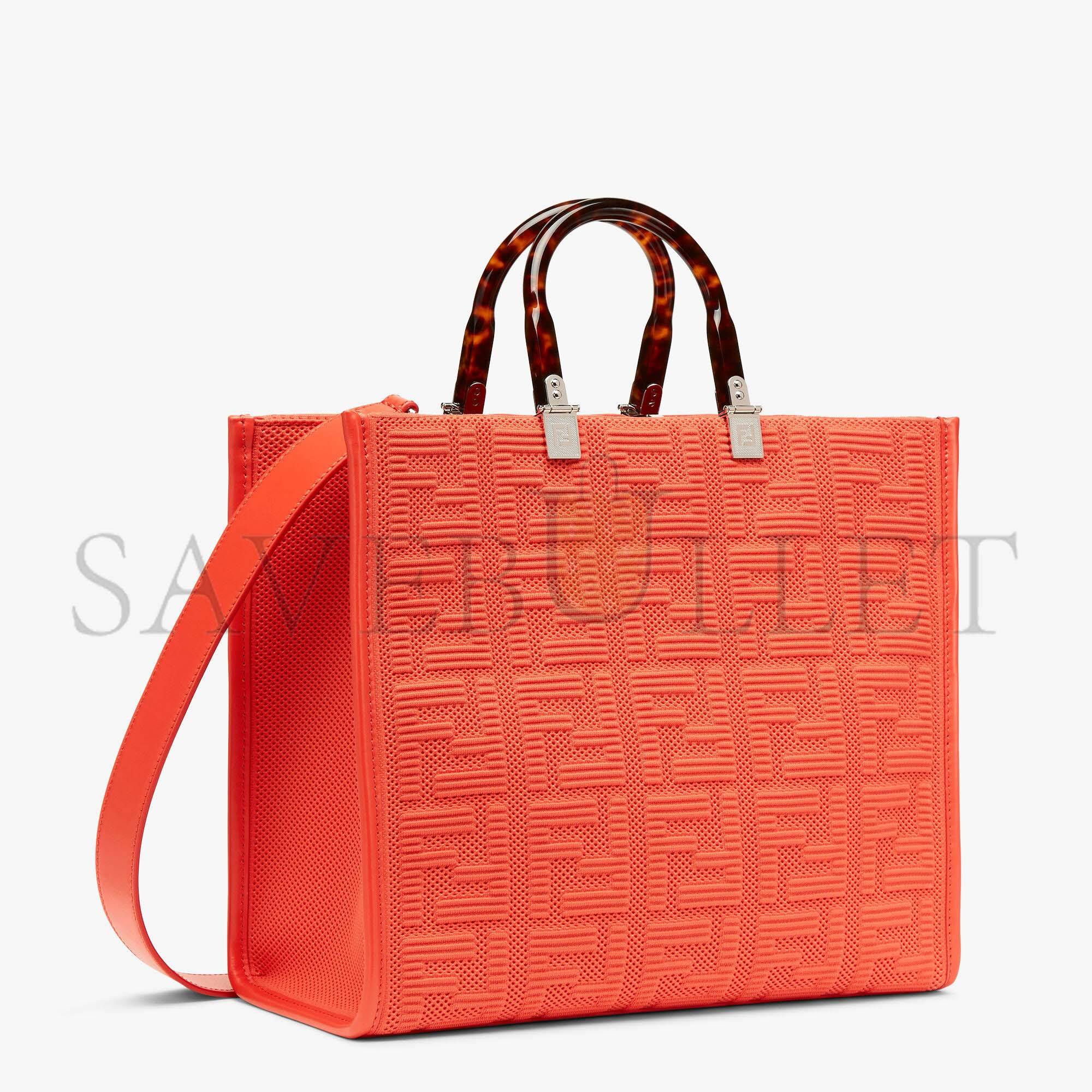 F**di sunshine medium - red ff fabric shopper 8bh386ahwcf0pg3 (35*31*17cm)