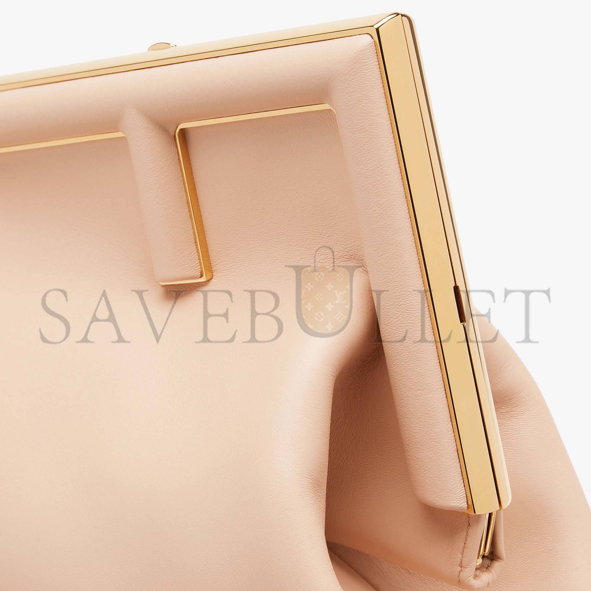 F**di first medium - pink leather bag 8bp127abvef1ba9 (26*18*9.5cm)