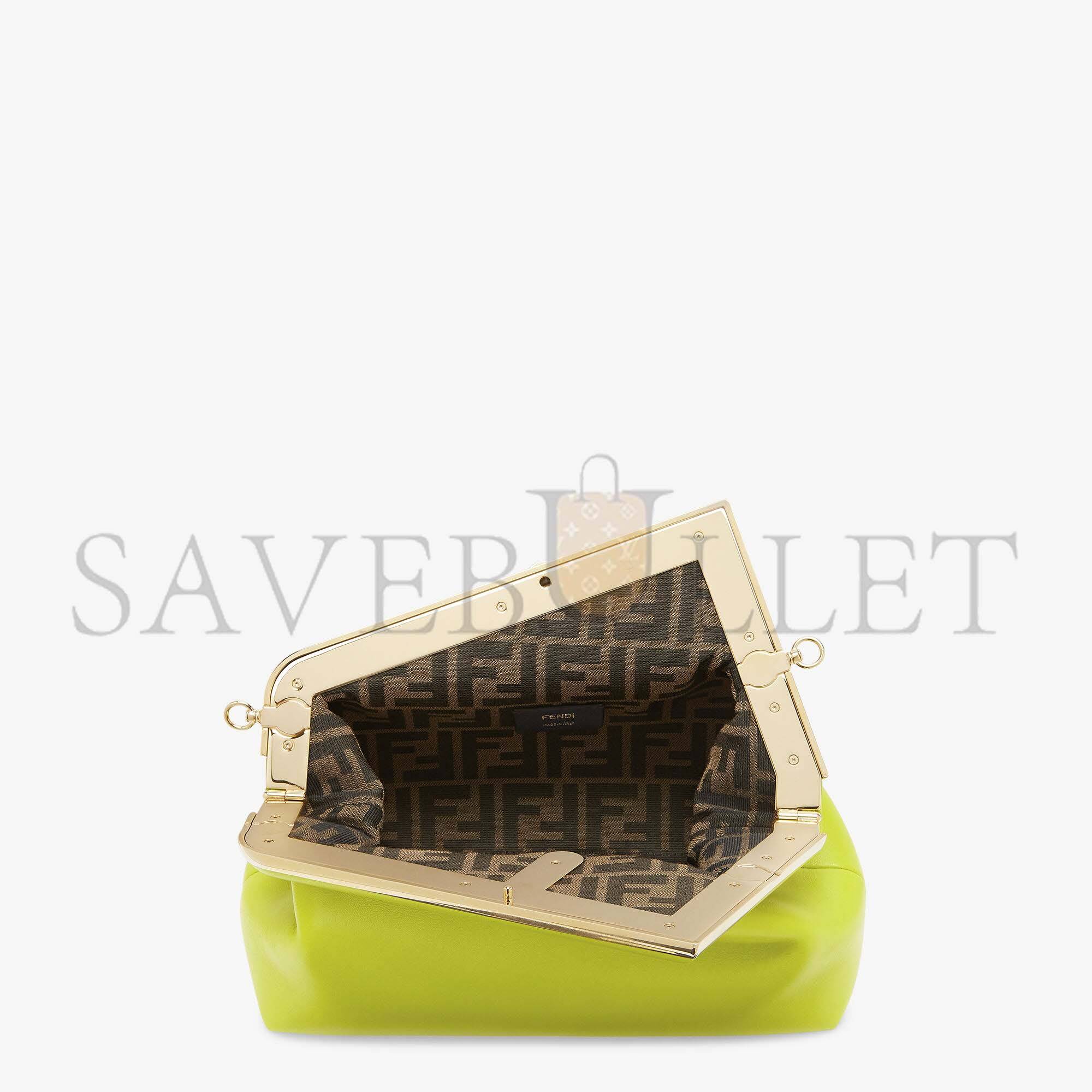 F**di first midi - acid green leather bag8bp137abvef1jcp (30*20*14cm)