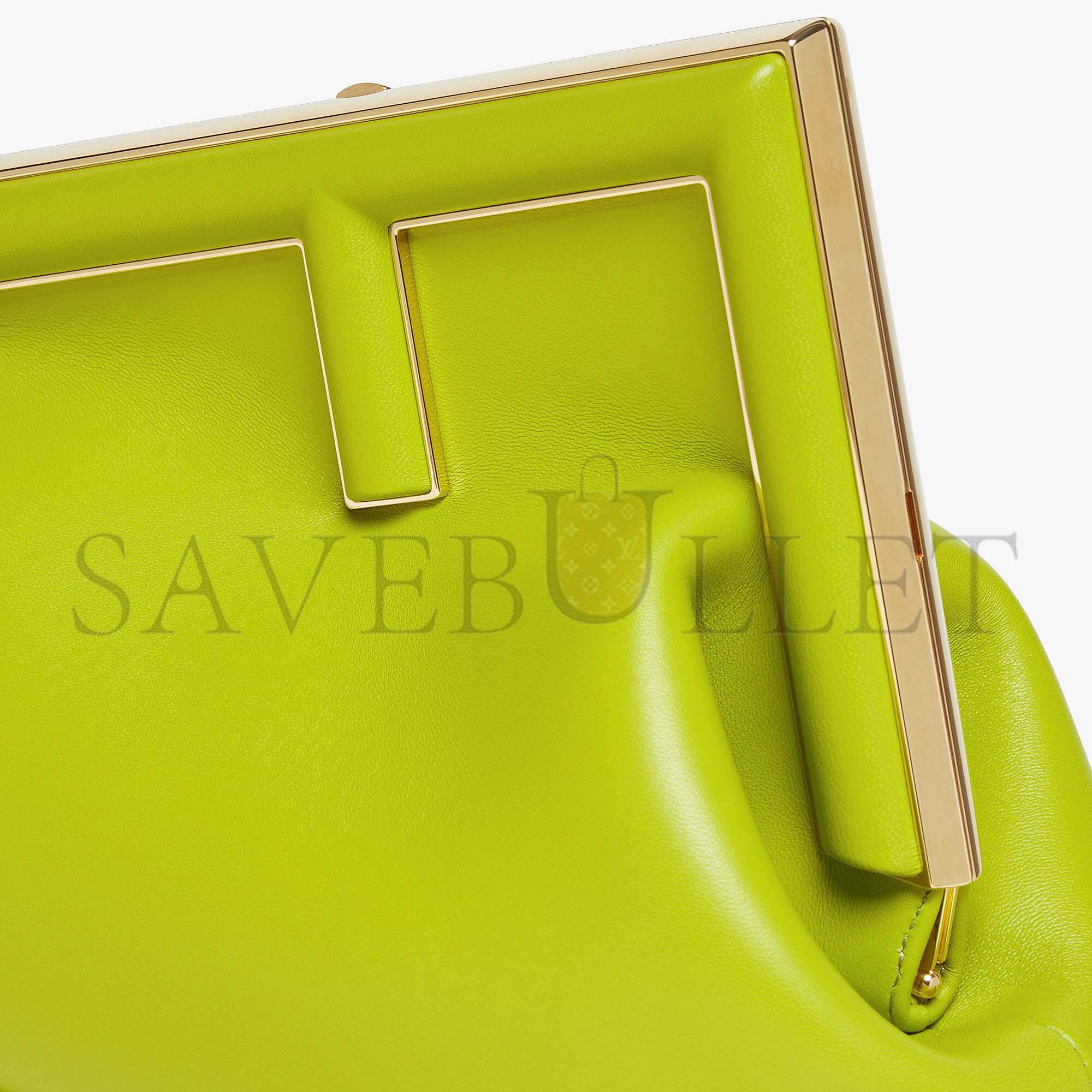 F**di first midi - acid green leather bag8bp137abvef1jcp (30*20*14cm)