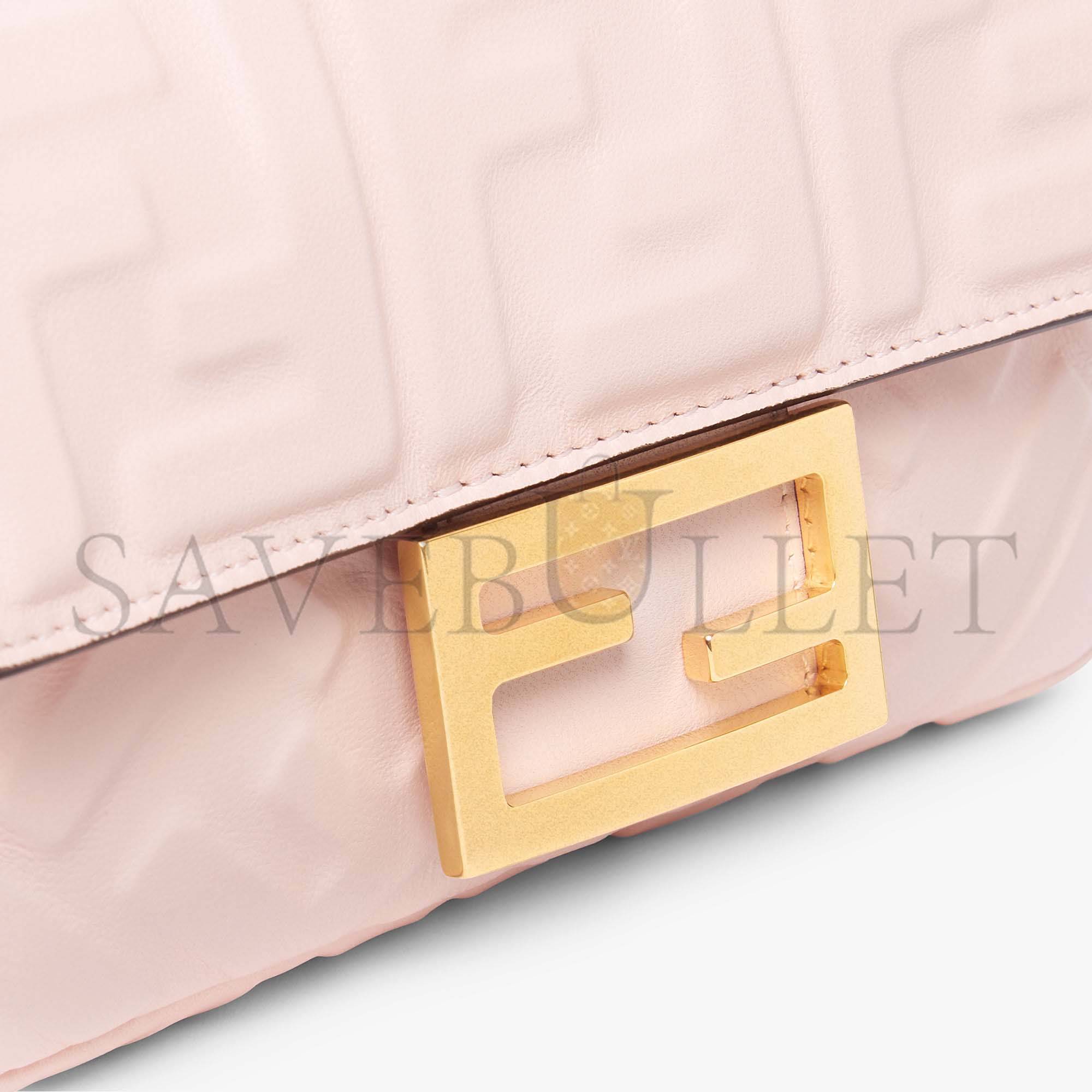 F**di baguette mini - pink ff nappa leather bag 8bs017a72vf180x (19*11.5*4cm)