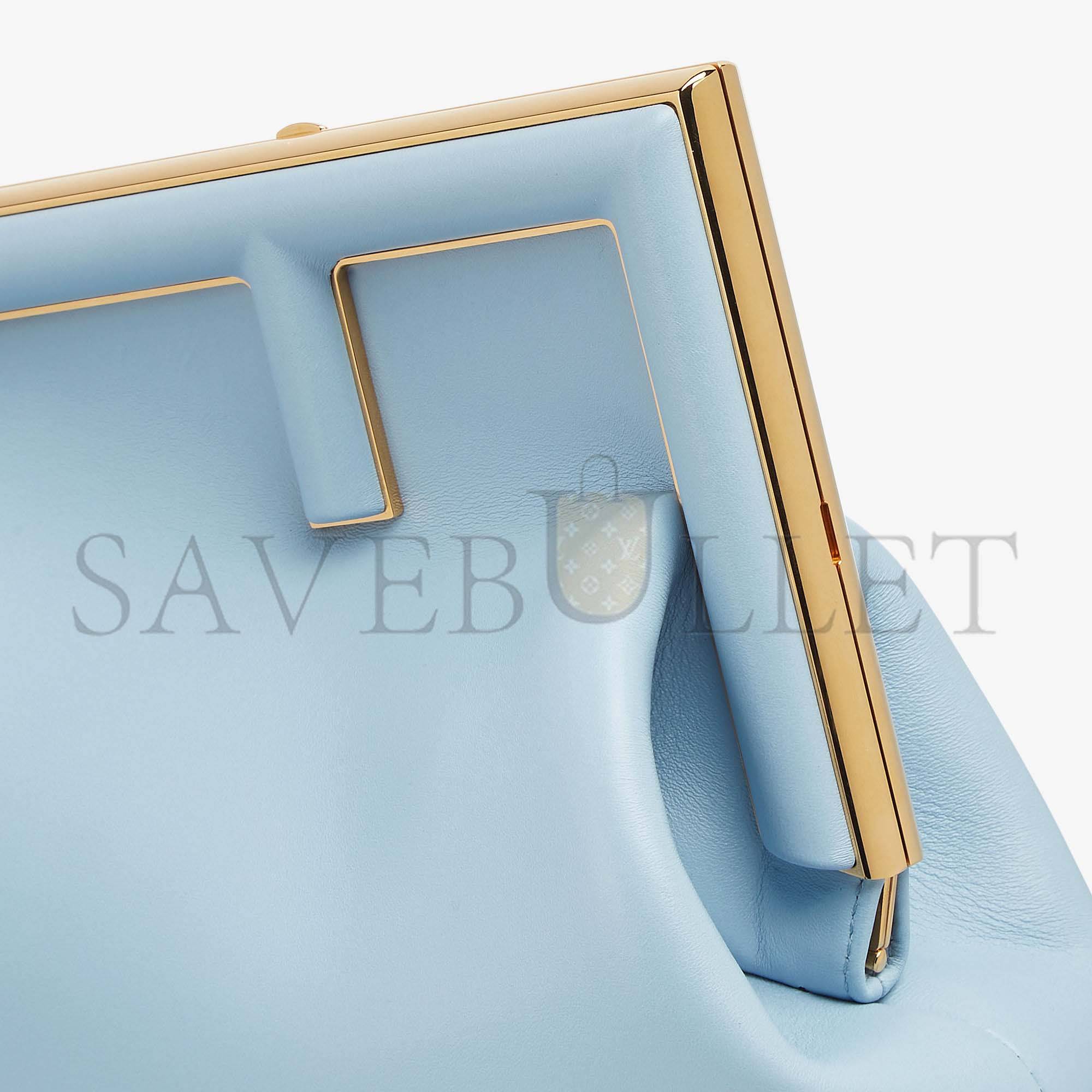 F**di first medium - light blue leather bag 8bp127abvef1993 (32.5*23.5*15cm)