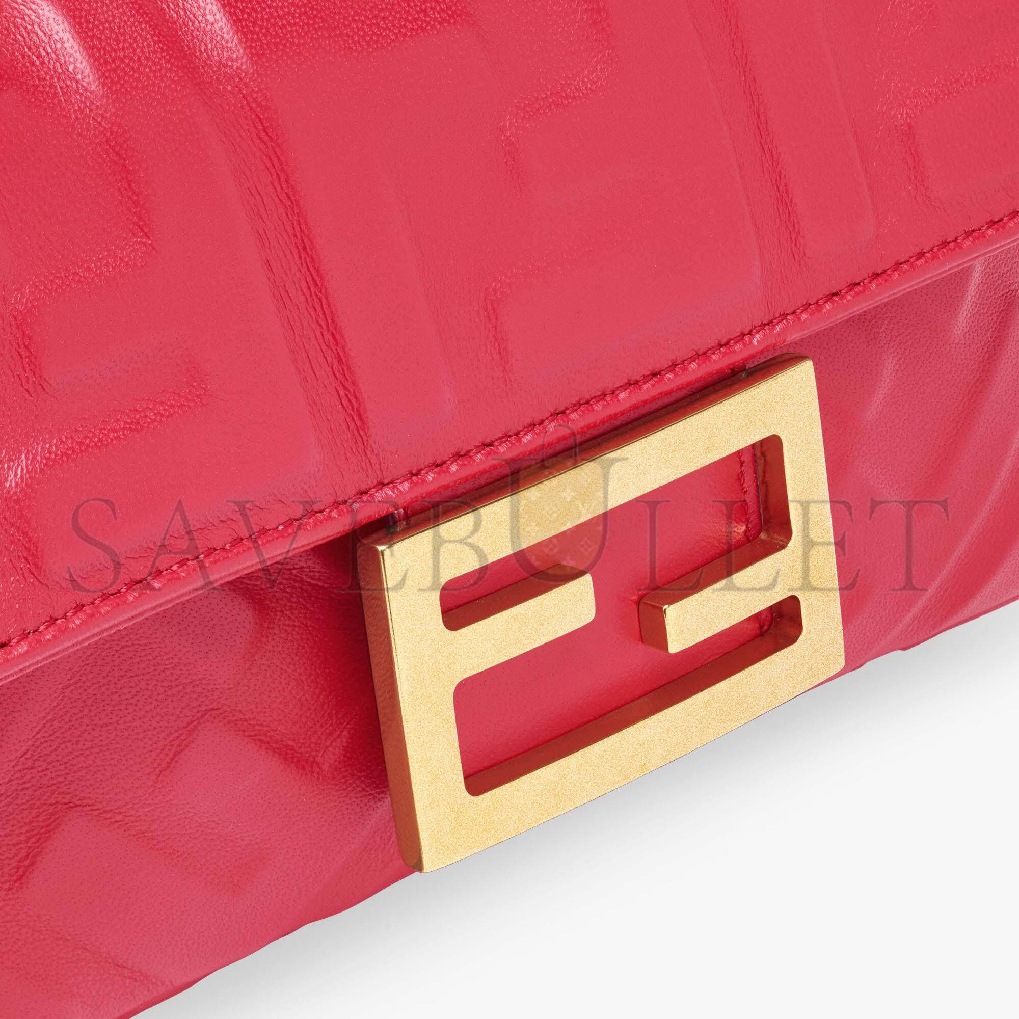 F**di baguette mini - red ff nappa leather bag 8bs017a72vf1844 (19*11.5*4cm)