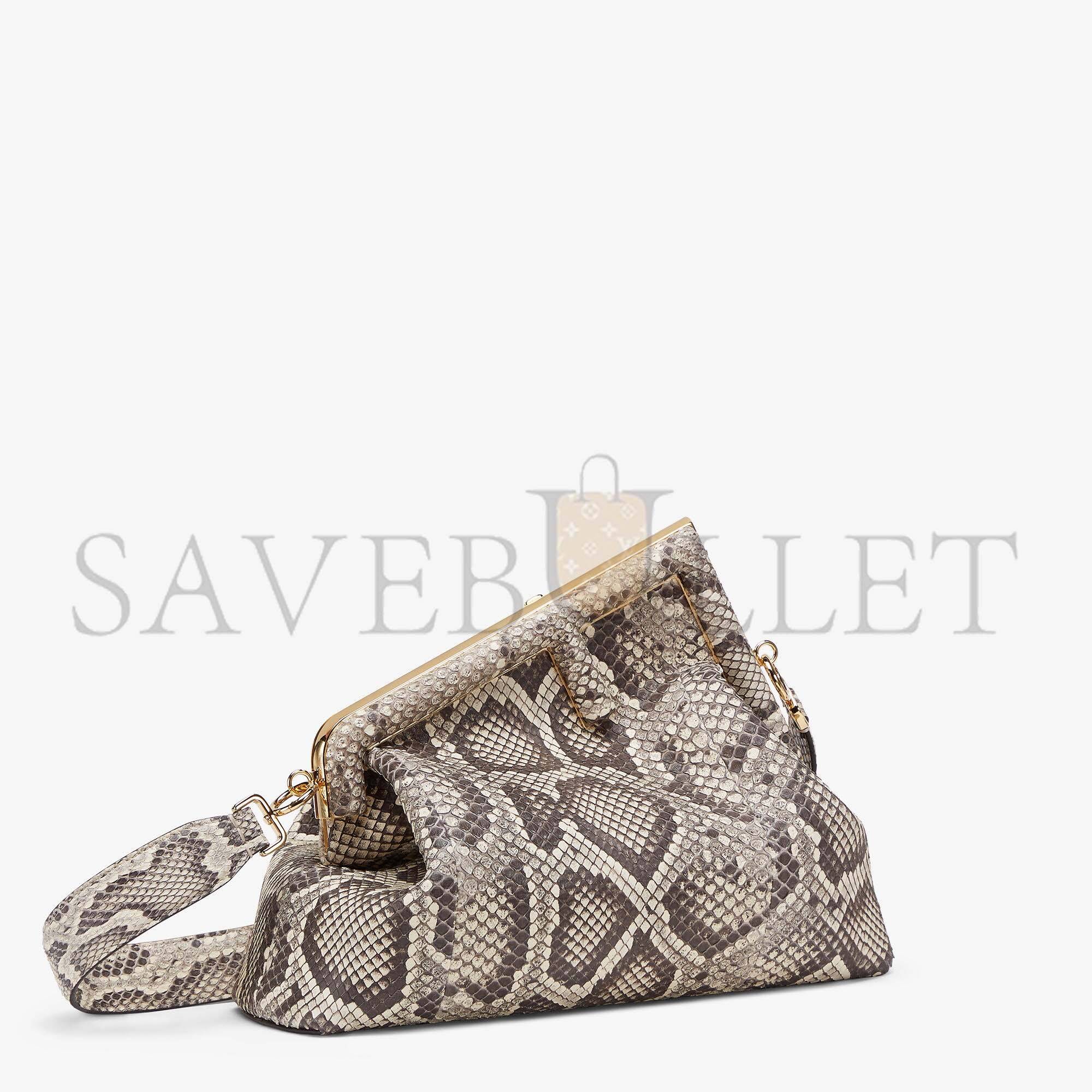 F**di first medium - white python leather bag 8bp127ah97f1feh (32.5*23.5*15cm)