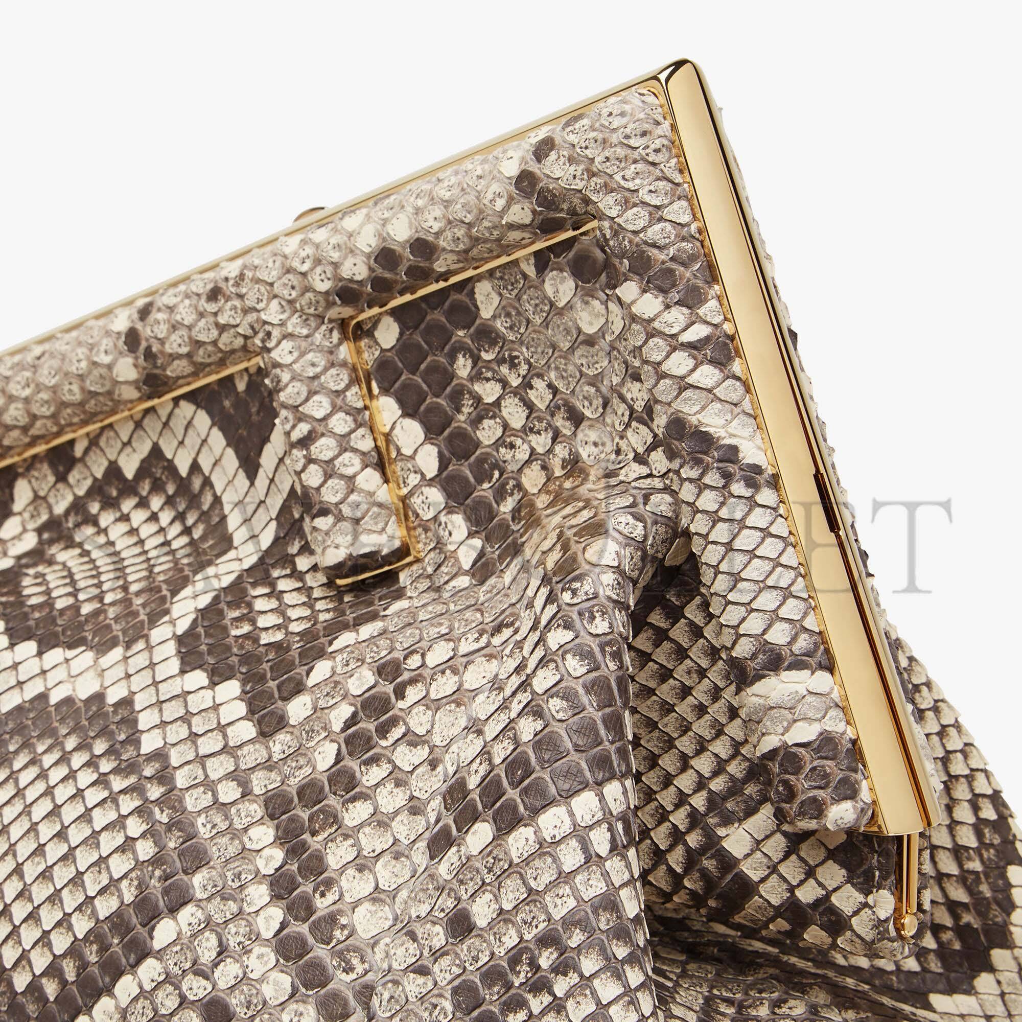 F**di first medium - white python leather bag 8bp127ah97f1feh (32.5*23.5*15cm)