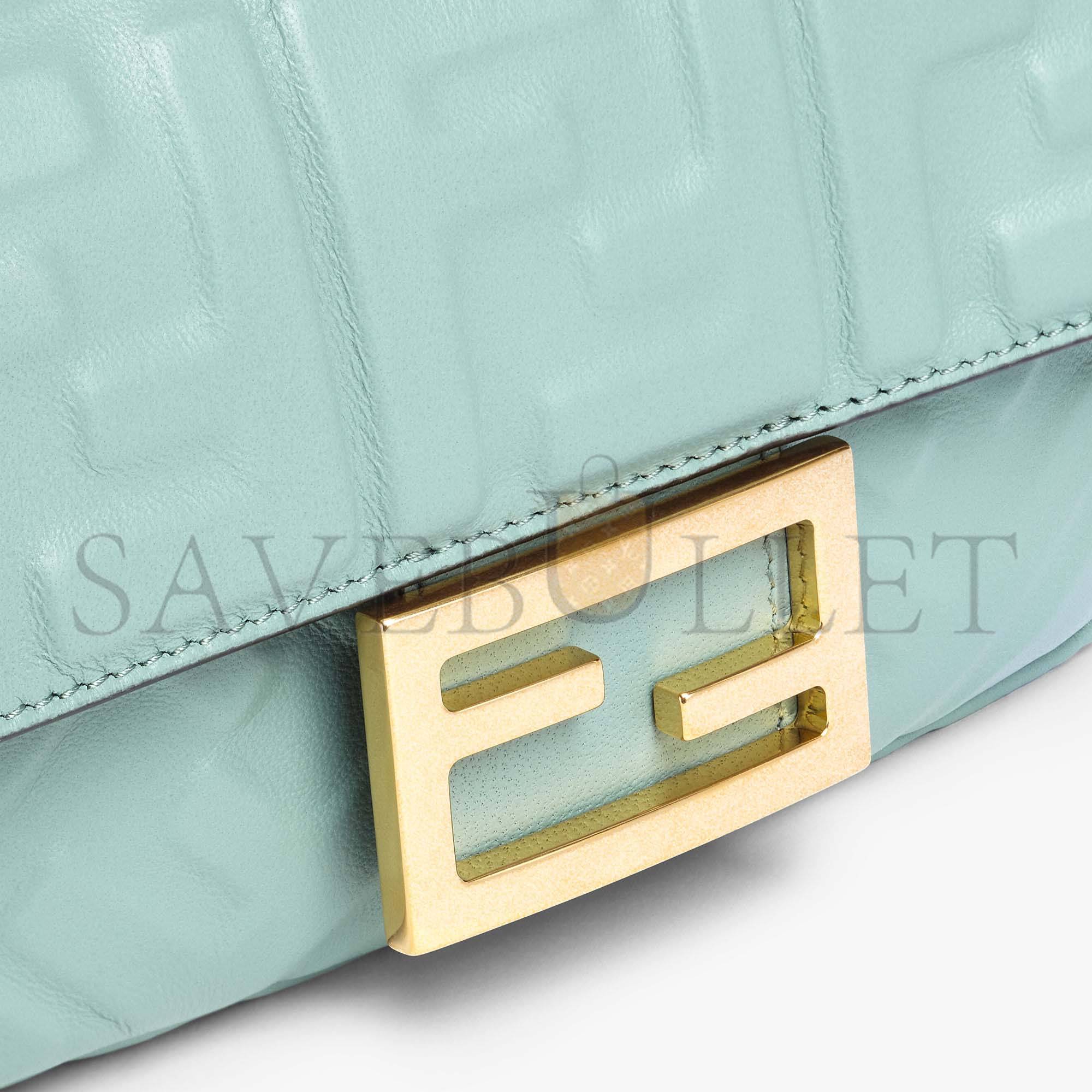 F**di baguette mini - mint green nappa leather bag 8bs017a72vf1iv6 (19*11.5*4cm)