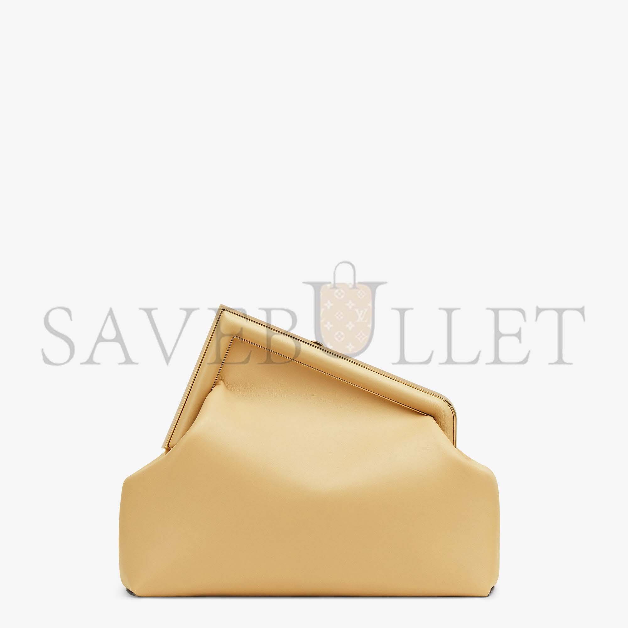 F**di first medium - sand-colored leather bag 8bp127abvef1i2a (32.5*23.5*15cm)