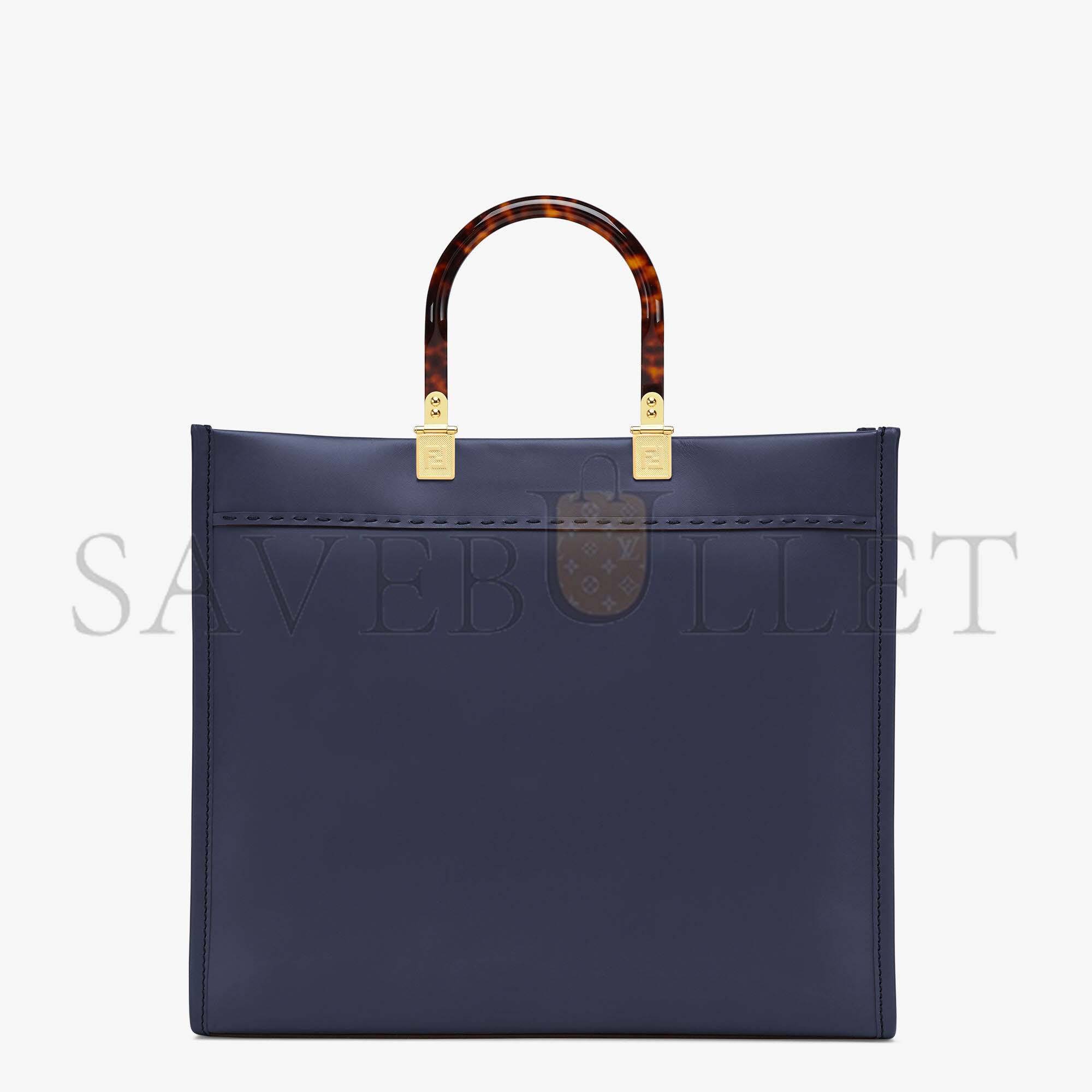 F**di sunshine medium - dark blue leather shopper 8bh386abvlf1998 (35*31*17cm)