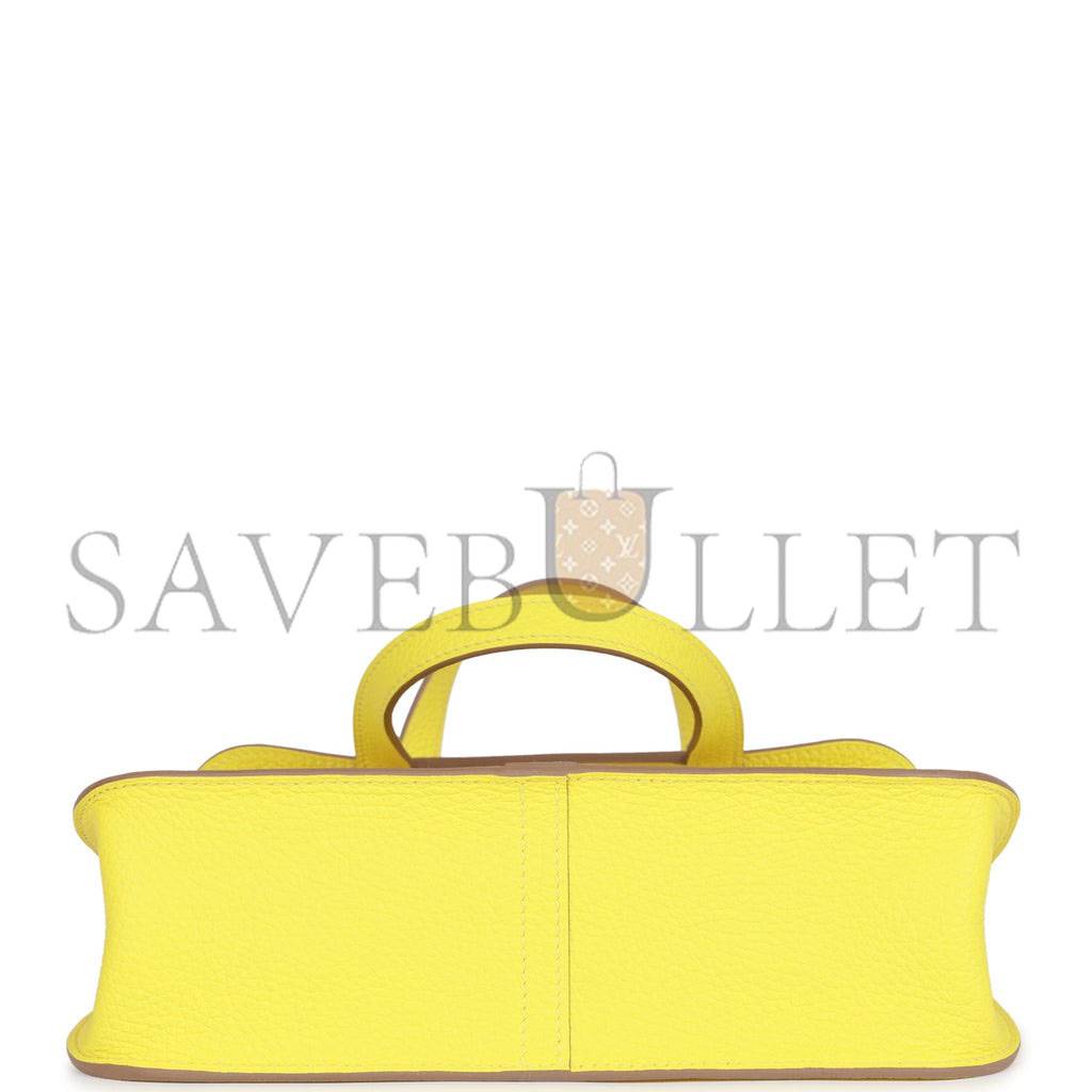 H**mes halzan 25 lime clemence palladium hardware (25cm)