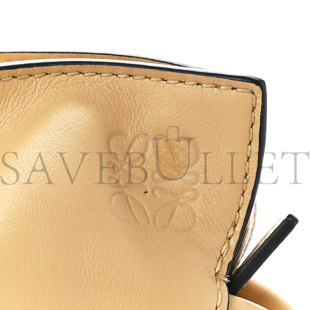 l*ew* calfskin mini flamenco knot clutch dark butter (23*18*7cm)