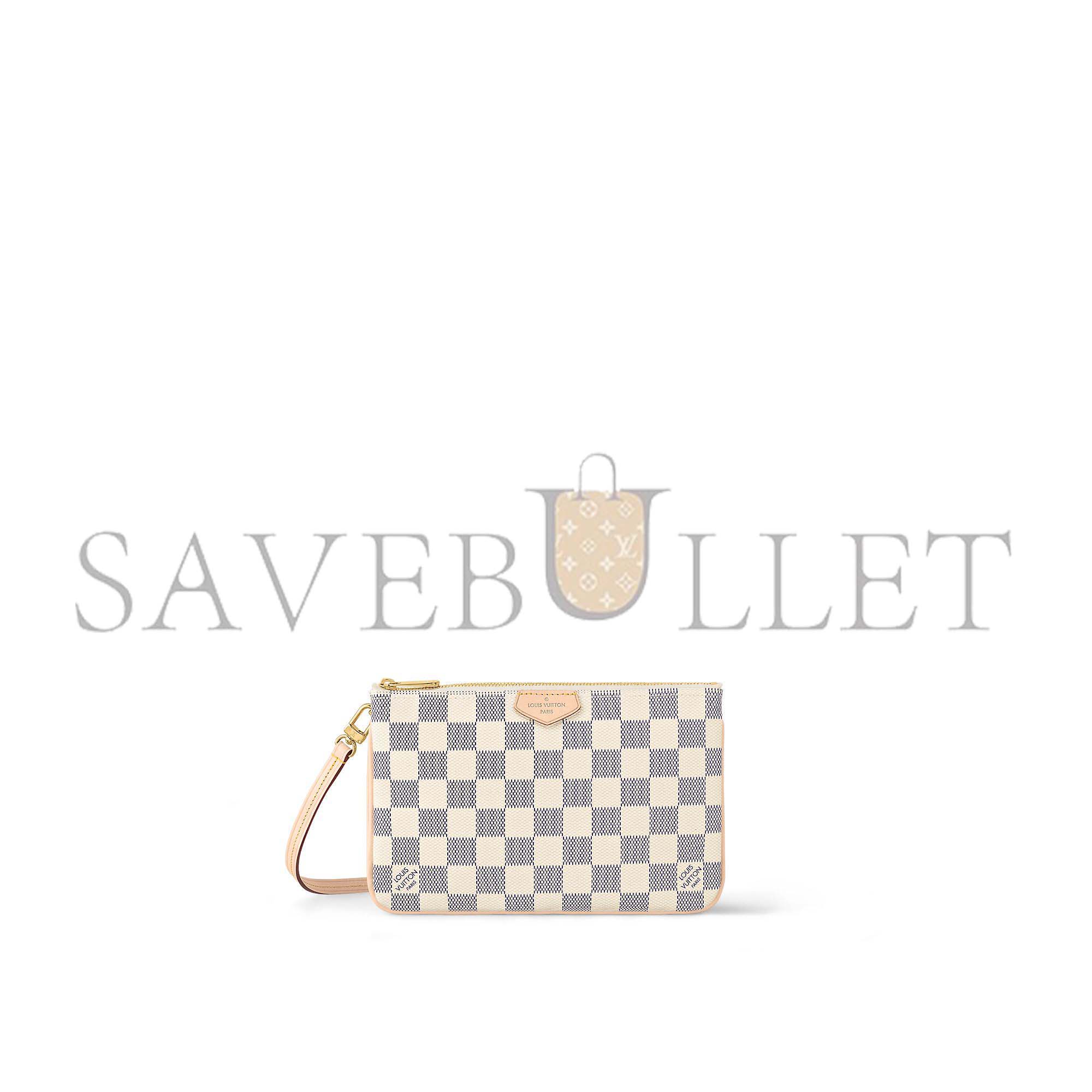 l**is V*t*n double zip pochette n60460 (20*12.5*3cm)