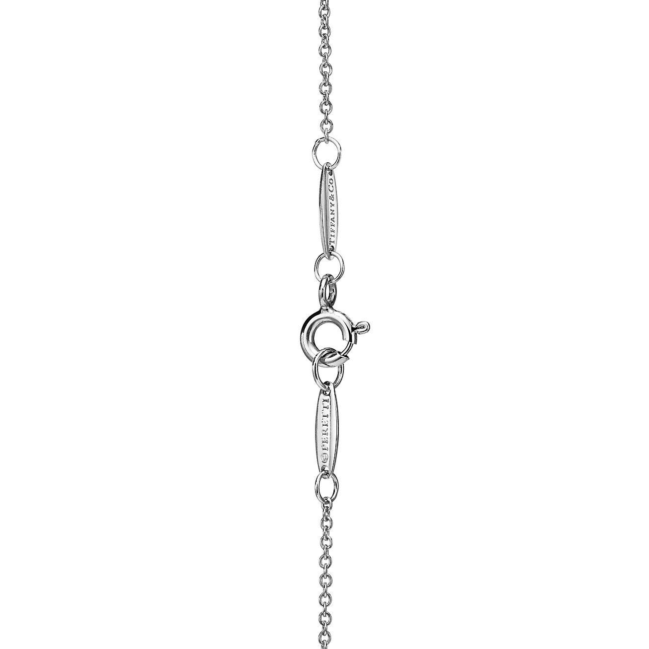 T*f*ny elsa peretti® bean® design pendant in platinum with diamonds, 9 mm